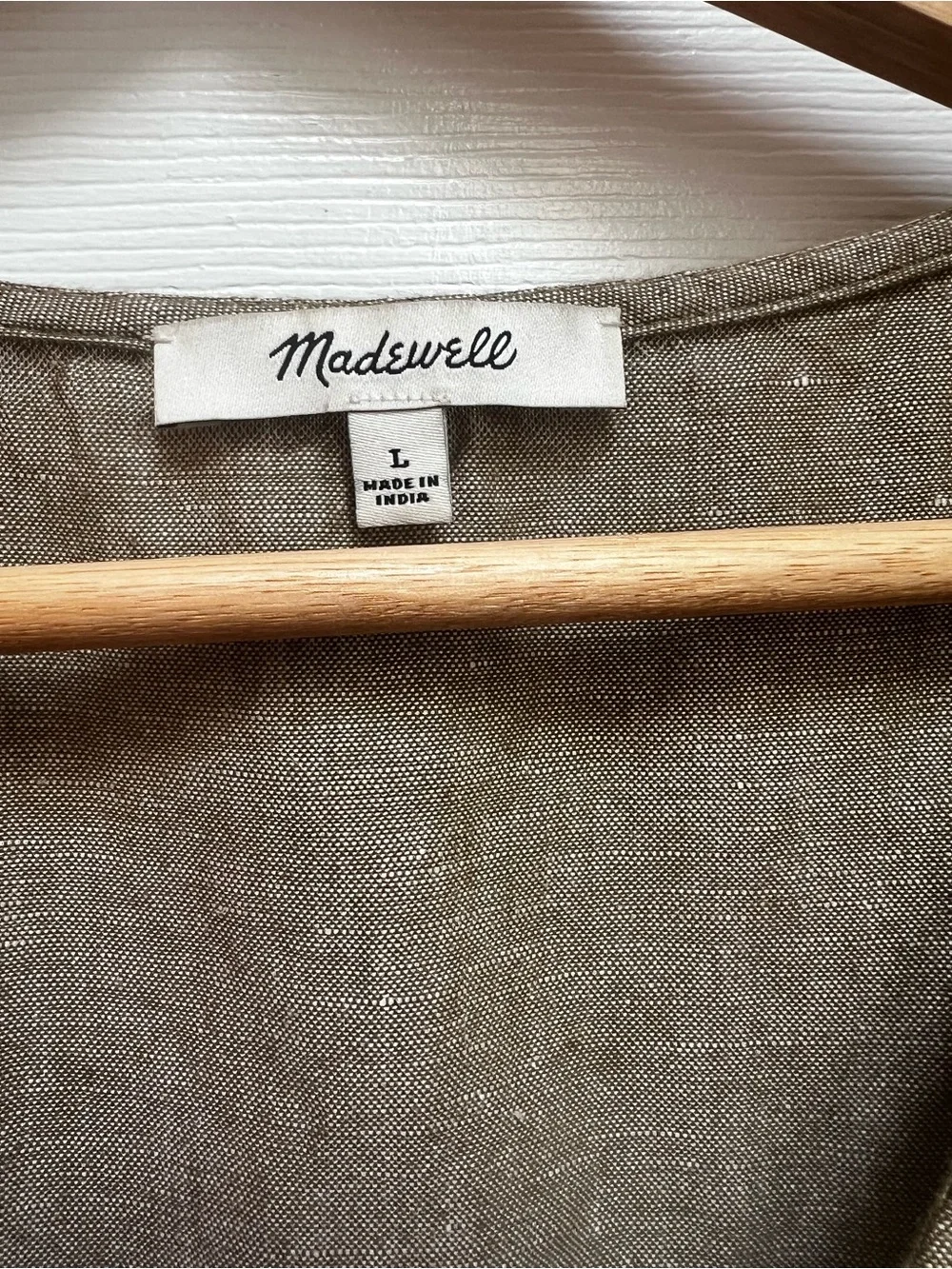 Madewell Taupe Linen dress with Subtle Texture - Picture 2 of 2